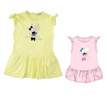 LOLETA SLEEVELESS BABY GIRL DRESS LN-92323 - CIAM Centro Ingrosso Abbigliamento