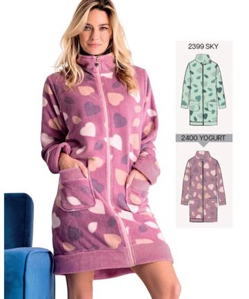 Vestaglia donna in caldo pile coral Infiore Love Me LVM672823