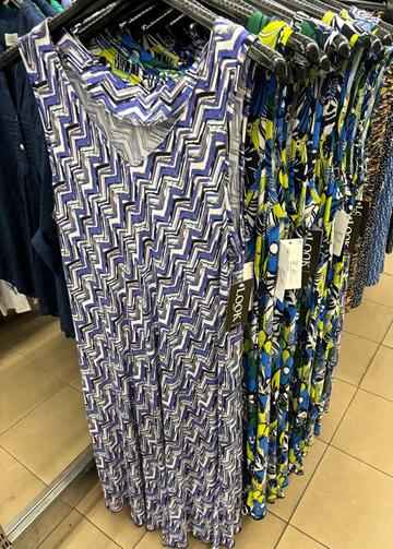 SUMMER WIDE SHOULDER DRESS IN VISCOSE LOOK IVAN - CIAM Centro Ingrosso Abbigliamento