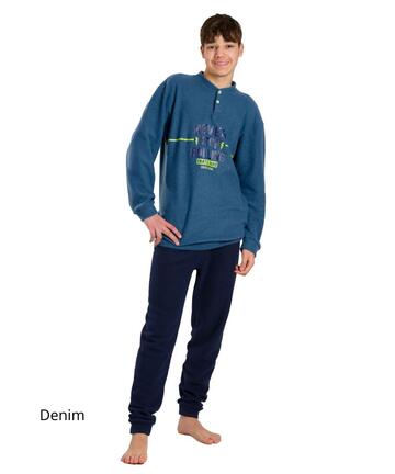 Pigiama da ragazzo in CALDO cotone lanato Martellina M4010 - CIAM Centro Ingrosso Abbigliamento
