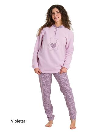 Pigiama da ragazza in CALDO cotone lanato Martellina M4016 - CIAM Centro Ingrosso Abbigliamento