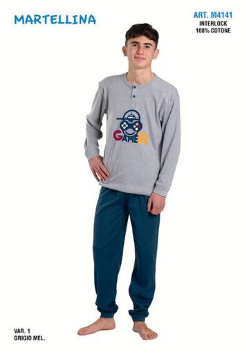Pigiama da ragazzo in CALDO cotone Martellina M4141