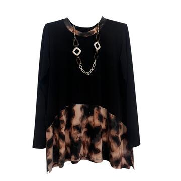 OVERSIZED WOMEN'S BLOUSE WITH CHIARA AUTIERI NECKLACE MA3052 - CIAM Centro Ingrosso Abbigliamento