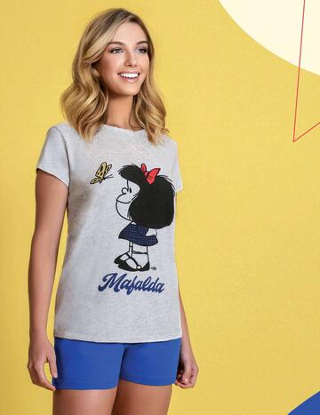 Pigiama donna corto in jersey di cotone Mafalda MFD0335 - CIAM Centro Ingrosso Abbigliamento