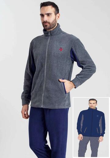Pigiama uomo homewear con zip in caldo PILE Irge MI1880 - CIAM Centro Ingrosso Abbigliamento