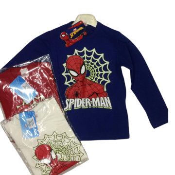 MAGLIA A MANICHE LUNGHE 3-7 ANNI SPIDERMAN MV18201   - CIAM Centro Ingrosso Abbigliamento