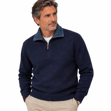 MAGLIONE CAMIONISTA CON ZIP MISTO LANA MV ERBA 30Z