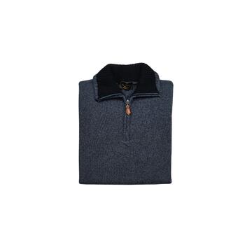 MV ERBA 30Z WOOL BLEND TRUCKER ZIP-UP SWEATER - CIAM Centro Ingrosso Abbigliamento