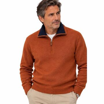 MAGLIONE CAMIONISTA CON ZIP MISTO LANA MV ERBA 30Z
