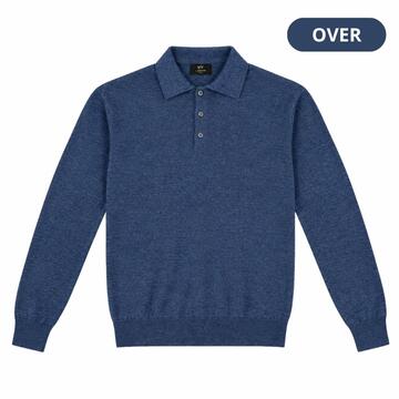 POLO UOMO OVER MANICA LUNGA MISTO LANA MERINO MV MS903 (4-6XL)
