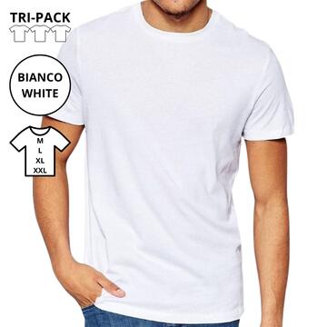 T-SHIRT UNISEX JERSEY COTONE MAP 3001 M-XXL BIANCO - CIAM Centro Ingrosso Abbigliamento