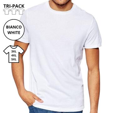 T-SHIRT UNISEX JERSEY COTONE MAP 3001OVER 3XL-5XL BIANCO - CIAM Centro Ingrosso Abbigliamento