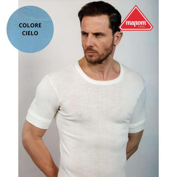 MAGLIA UOMO MEZZA MANICA IN MISTO LANA UOMO MAPOM ROCKY MM CIELO - CIAM Centro Ingrosso Abbigliamento