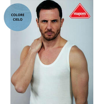 CANOTTIERA UOMO SPALLA LARGA MISTO LANA MAPOM ROCKY SL CIELO - CIAM Centro Ingrosso Abbigliamento