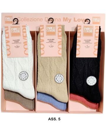 Calzino donna morbidoso effetto soft touch E. Coveri Melody ( 1 PAIO)