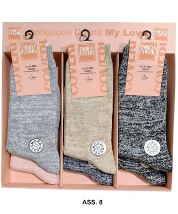Calzino donna morbidoso effetto soft touch E. Coveri Melody ( 1 PAIO)