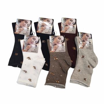 Calzino corto donna caldo cotone Meritex 3650