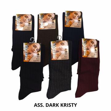Calzino lungo donna caldo cotone Meritex 6630