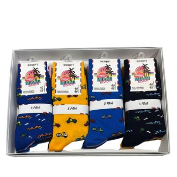 Calzino corto da uomo in cotone elasticizzato Scopri Prisco Miami C