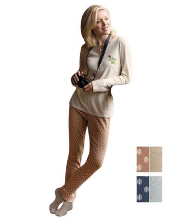 Pigiama donna in jersey di cotone caldo Sielei Oslo OS15 - CIAM Centro Ingrosso Abbigliamento