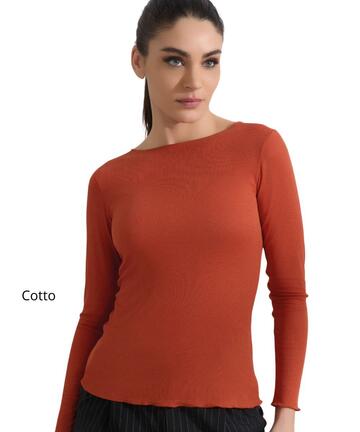 Pura P0735M Ribbed Cashmere Boat Neck Underjacket - CIAM Centro Ingrosso Abbigliamento