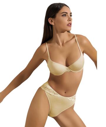 Ensemble Pura P0844C pour femme, comprenant un soutien-gorge balconnet rembourré en bambou et une culotte brésilienne. - CIAM Centro Ingrosso Abbigliamento