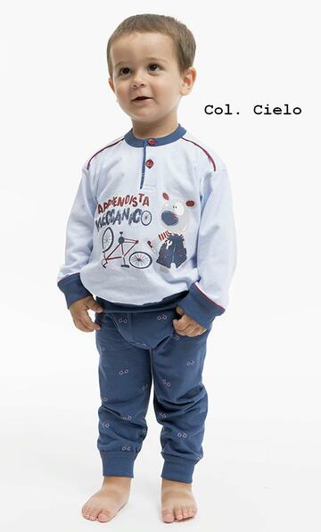 Pigiama neonato manica lunga in jersey di cotone Gary P10011 - CIAM Centro Ingrosso Abbigliamento