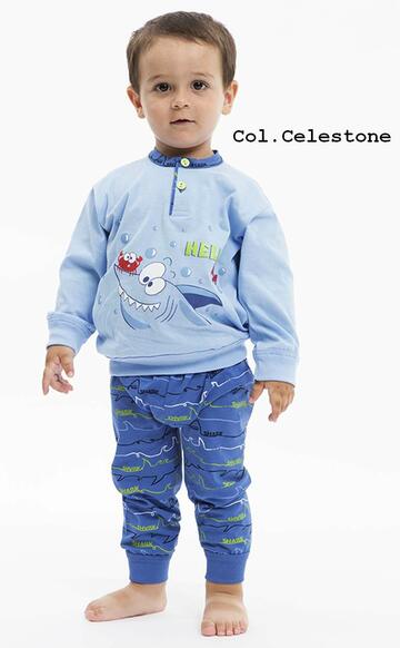 Pigiama neonato manica lunga in cotone Gary P10012 - CIAM Centro Ingrosso Abbigliamento