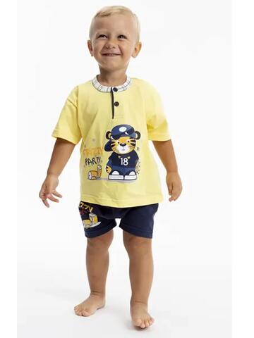 Короткая детская пижама из хлопкового трикотажа Gary P15031 - CIAM Centro Ingrosso Abbigliamento