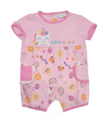 BABY GIRL'S ROMPER 0-9 MONTHS PA5AC PASTEL - CIAM Centro Ingrosso Abbigliamento