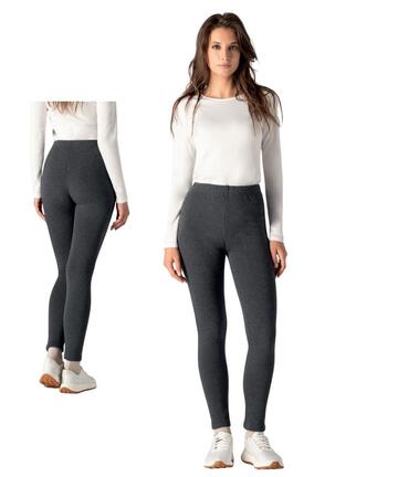 Leggings Capri Donna Gladys Pancia Piatta – Modellante Con Fascia Alta, Nero, Taglia M/L, 95% Cotone