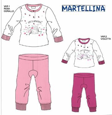 PM10100Pigiama da neonata in jersey di cotone Martellina PM10100 - CIAM Centro Ingrosso Abbigliamento