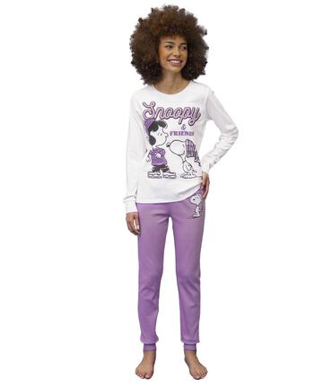 Pigiama donna in jersey di cotone caldo Snoopy PND2701 - CIAM Centro Ingrosso Abbigliamento