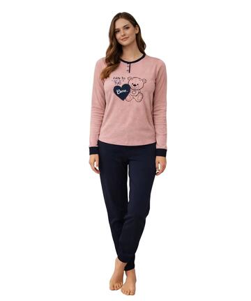 Pigiama donna in jersey di cotone caldo Parika & Zenzero PP640