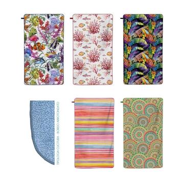 LOVELY HOME PROCIDA MICROFIBER PRINTED BEACH TOWEL - CIAM Centro Ingrosso Abbigliamento