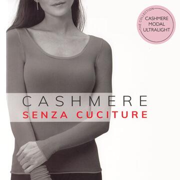 Maglia donna a manica lunga in cashmere ultralight Prisco Cash Dama - CIAM Centro Ingrosso Abbigliamento