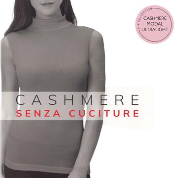 Lupetto donna smanicato in cashmere a costine ultralight Prisco Cash SM - CIAM Centro Ingrosso Abbigliamento