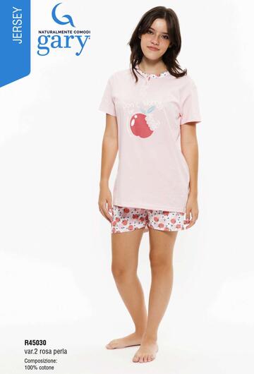 Gary R45030 girls' short-sleeved cotton pajamas - CIAM Centro Ingrosso Abbigliamento