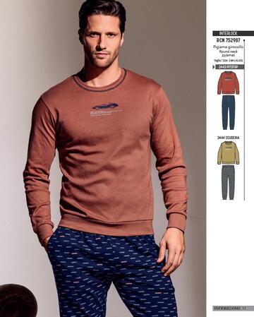 Pigiama uomo in jersey di cotone caldo Infiore Racing RCN752987 - CIAM Centro Ingrosso Abbigliamento