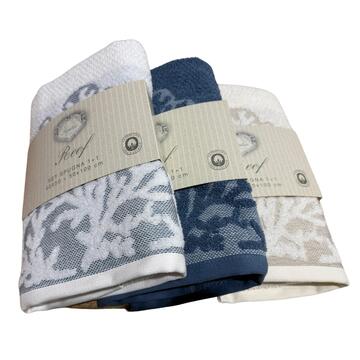 SET 2 ASCIUGAMANI IN COTONE SOPHIE MAISON REEF - CIAM Centro Ingrosso Abbigliamento