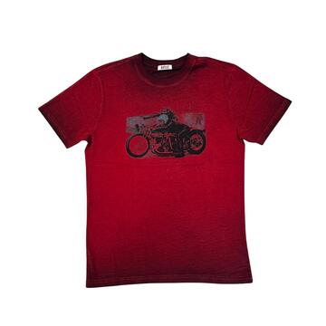 T-SHIRT UOMO SFUMATA CON STAMPA RIFLE RFT541