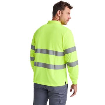 Polo a maniche lunghe alta visibilit&agrave; POLARIS L/S HV9306 Roly - CIAM Centro Ingrosso Abbigliamento