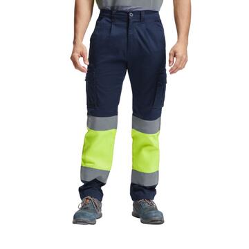 Pantalone lungo multitasche alta visibilit&agrave; DAILY STRETCH HV HV9312 Roly - CIAM Centro Ingrosso Abbigliamento