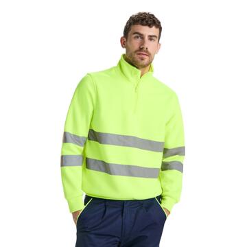 Felpa mezza zip alta visibilit&agrave; SPICA HV9314 Roly - CIAM Centro Ingrosso Abbigliamento