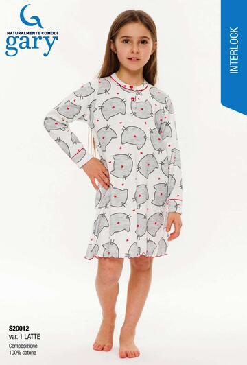 Camicia da notte bambina in caldo cotone Gary S30012 Tg.8/10 - CIAM Centro Ingrosso Abbigliamento