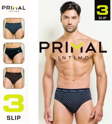 Primal S330 Tri-pack stretch cotton men's briefs - CIAM Centro Ingrosso Abbigliamento
