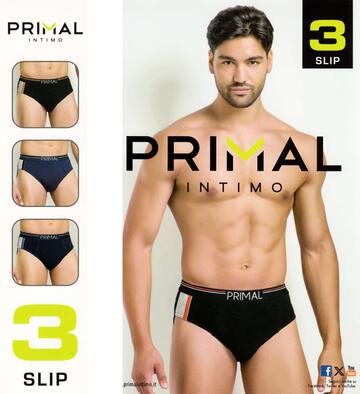 Slip uomo in cotone elasticizzato Primal S333 Tri-pack - CIAM Centro Ingrosso Abbigliamento
