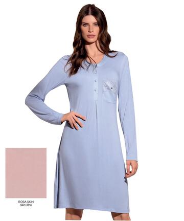 Camicia da notte donna in viscosa Lormar Saten SAT634310