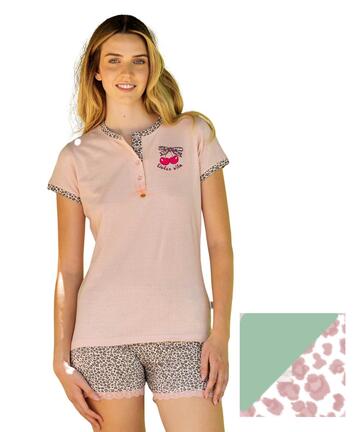 Irge SDC222 Girls' Short Cotton Jersey Pajamas - CIAM Centro Ingrosso Abbigliamento