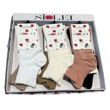 Calzino corto donna in cotone elasticizzato Sielei CN01